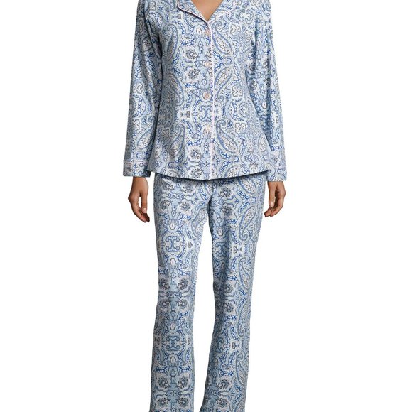 NEW. BEDHEAD Boho Paisley-Print Classic Pajama Set, Indigo